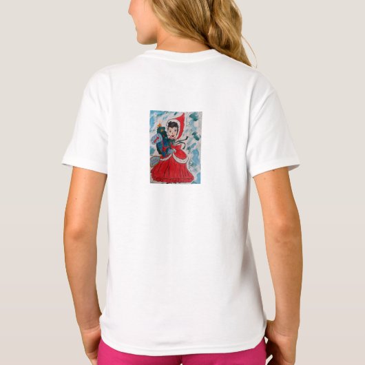 Santa's Helper Kinder Kerstmis T-shirt (Achterkant)