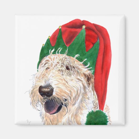 Santas Helper Labradoodle Magnet (Voorkant)