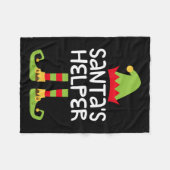 Santa's Helper Matching Kerst Elfen Fleece Deken (Voorkant (Horizontaal))