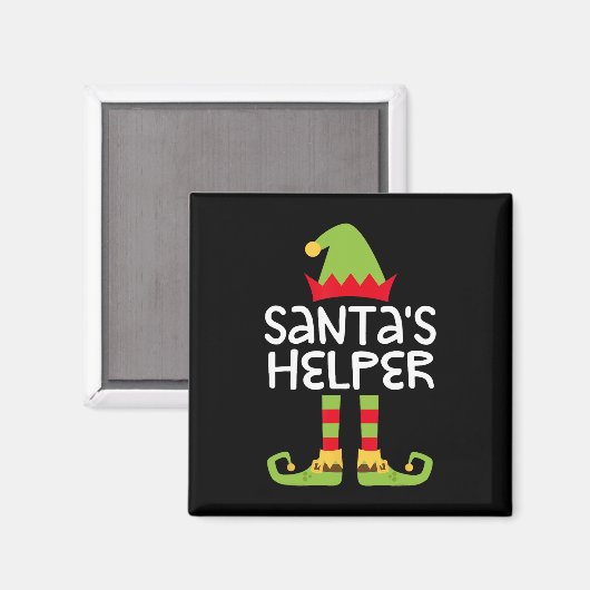 Santa's Helper Matching Kerst Elfen Magneet (Voorkant / Achterkant)
