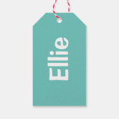 Santa's Helper Meisje Kerst Elf Cadeaulabel (Achterkant)