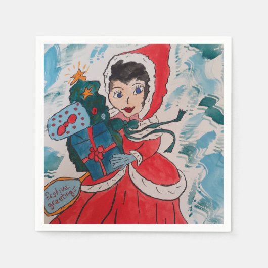 Santa's Helper Paper Servet (Voorkant)