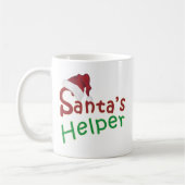 Santa's Helper Pet Typografie Kerst Koffiemok (Links)