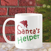 Santa's Helper Pet Typografie Kerst Koffiemok