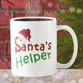 Santa's Helper Pet Typografie Kerst Koffiemok