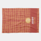 Santa's Helper Red & Apricot Christmas Kitchen Tow Theedoek (Horizontaal)