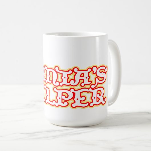 Santa's helper rode seizoensgebonden kerst mok (Voorkant rechts)