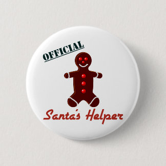 Santa's Helper Ronde Button 5,7 Cm