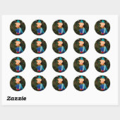Santa's Helper Ronde Sticker (Vel)