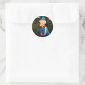 Santa's Helper Ronde Sticker (Tas)