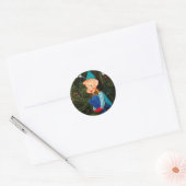 Santa's Helper Ronde Sticker (Envelop)