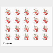 Santa's Helper Ronde Sticker (Vel)