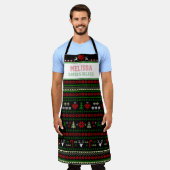 Santa's Helper Ugly kerstSweater LARGE Schort (Gedragen)