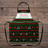 Santa's Helper Ugly KerstSweater MEDIUM Schort