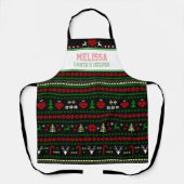 Santa's Helper Ugly KerstSweater MEDIUM Schort (Voorkant)