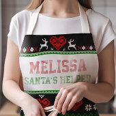 Santa's Helper Ugly kerstSweater SMALL Apron Schort