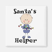 Santa's Helper Vakantie Tshirts en Geschenken Magneet (Voorkant)