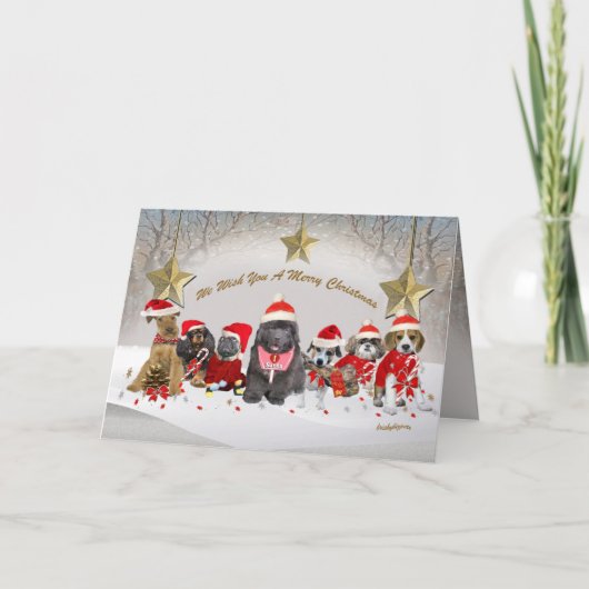 Santa's Helpers Een vrolijke kerst Kaart (Voorkant)