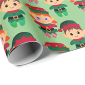 Santa's Helpers Kerstvakantie Geest Cadeaupapier (Rol Hoek)