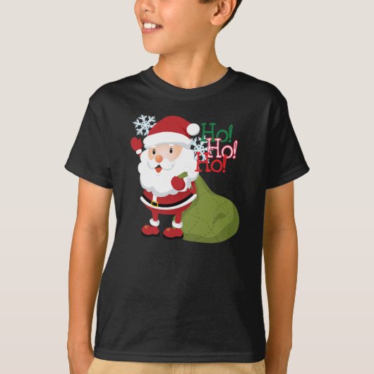 Santa's Ho-Ho-Holiday T-shirt voor kinderen (Voorkant)