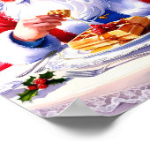 Santa's Holiday Brunch Moderne print (Hoek)