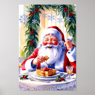 Santa's Holiday Brunch Moderne print