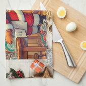 "Santa's Holiday Chores Handdoek" Theedoek (Quarter Fold)
