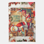 "Santa's Holiday Chores Handdoek" Theedoek (Verticaal)