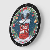 Santa's Holiday Drop-In de schoorsteen Grote Klok (Hoek)