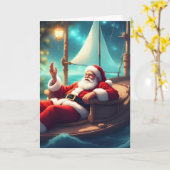 Santa's Holiday Getaway Kaart (Gele Bloem)