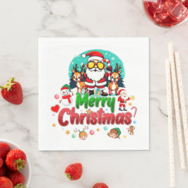 Santa's Holiday Vibes - Feestelijk en leuk Servet