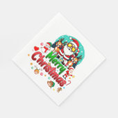 Santa's Holiday Vibes - Feestelijk en leuk Servet (Hoek)