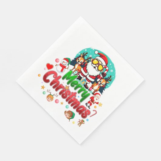Santa's Holiday Vibes - Feestelijk en leuk Servet (Hoek)