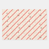 Santa's Holly en Stripes Inpakpapier Vel (Voorkant 2)