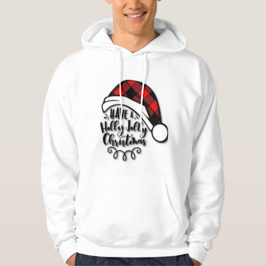 Santa's Holly Jolly Wish hoodie (Voorkant)