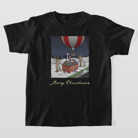 Santa's Hot Air Balloon T-shirt (Laagn)