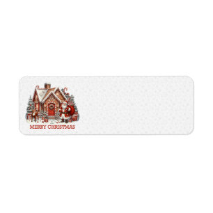 Santa's House Adresetiketten Etiket