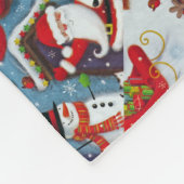 Santa's House Fleece Deken (Hoek)