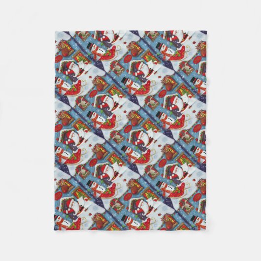 Santa's House Fleece Deken (Voorkant)