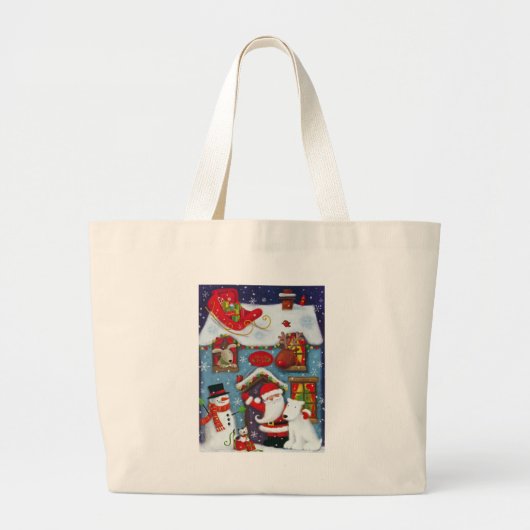Santa's House Grote Tote Bag (Voorkant)