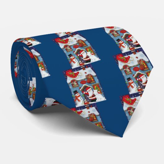 Santa's House Stropdas (Opgerold)