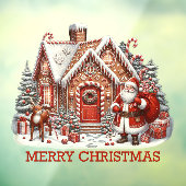 Santa's House Window Cling Raamsticker (Vel 3)