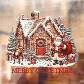 Santa's House Window Cling Raamsticker (Vel 2)