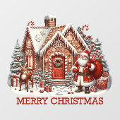 Santa's House Window Cling Raamsticker (Vel)