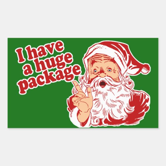 Santas Huge-pakket Rechthoekige Sticker (Voorkant)