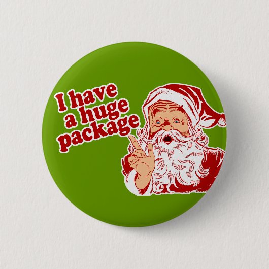Santas Huge-pakket Ronde Button 5,7 Cm (Voorkant)