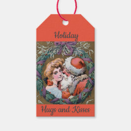 Santas 'Hugs and Kisses Holiday Gift Labels Cadeaulabel