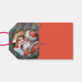  Santas 'Hugs and Kisses Holiday Gift Labels Cadeaulabel (Achterkant Horizontaal)