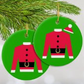 Santa's Jockey Racing Silks Round Circle Ornament