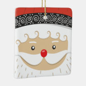 Santas Jolly Face Christmas Keramisch Ornament (Rechts)